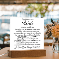 To My Beautiful Wife (Printed) – Acrylic Square