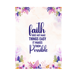 Faith Does Not Make Things Easy – Mink Touch Fleece Blanket
